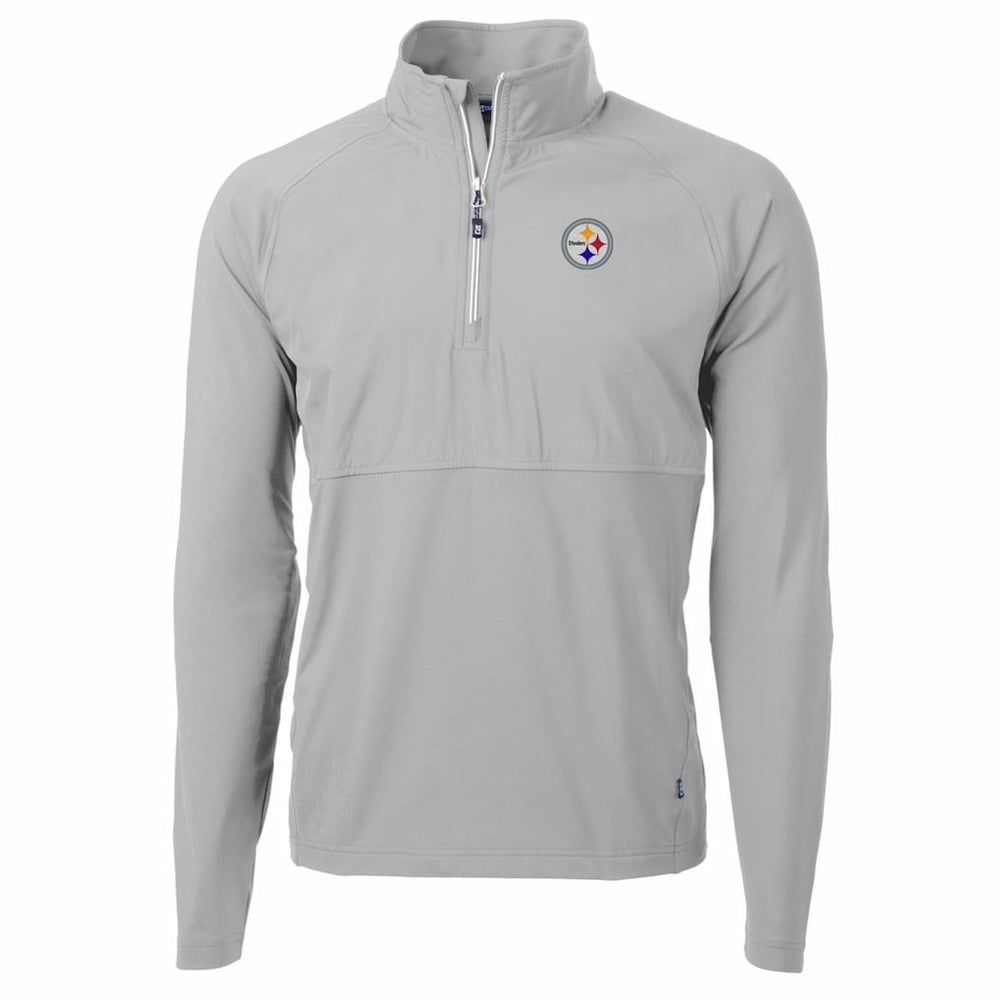 Pittsburgh Steelers Cutter & Buck Adapt Eco Knit Hybrid Recycled Quarter-Zip Raglan Jacket - Gray online