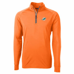 Miami Dolphins Cutter & Buck Adapt Eco Knit Stretch Recycled Quarter-Zip Jacket - Orange discount