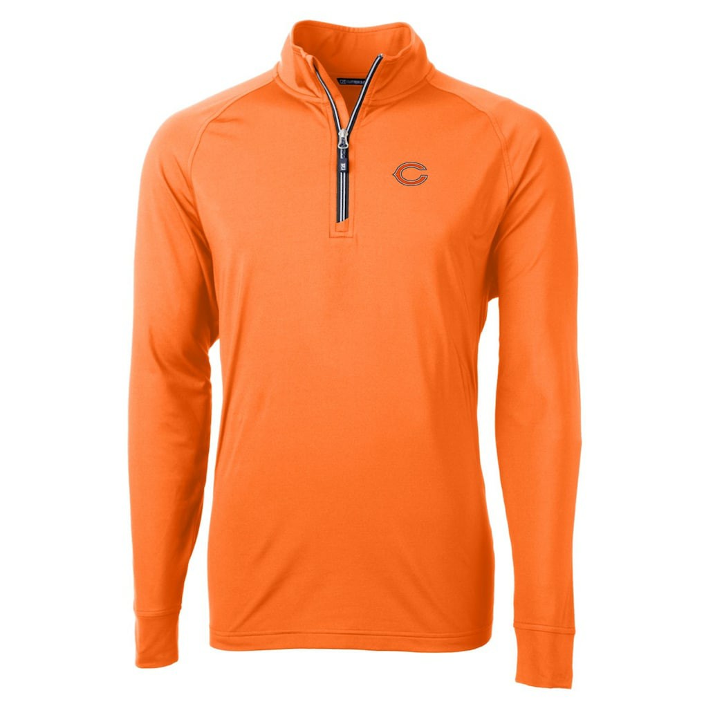 Chicago Bears Cutter & Buck Adapt Eco Knit Stretch Recycled Quarter-Zip Jacket - Orange online