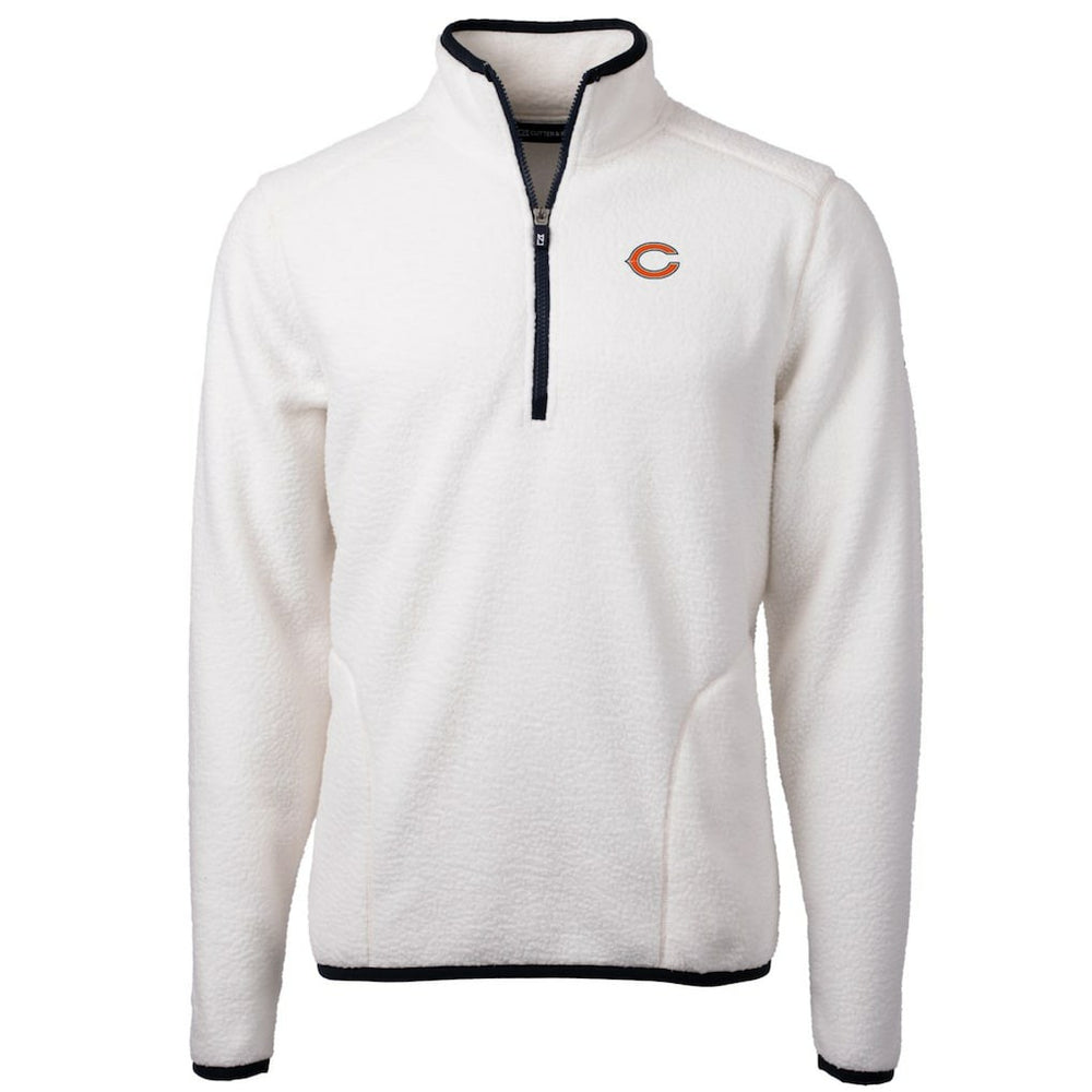 Chicago Bears Cutter & Buck Cascade Eco Sherpa Fleece Quarter-Zip Pullover Jacket - White outlet