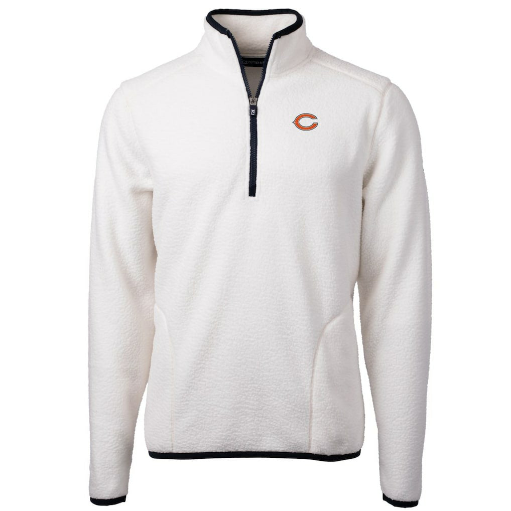 Chicago Bears Cutter & Buck Cascade Eco Sherpa Fleece Quarter-Zip Pullover Jacket - White outlet
