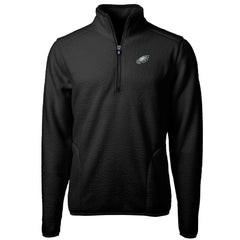 Philadelphia Eagles Cutter & Buck Big & Tall Cascade Eco Sherpa Fleece Quarter-Zip Pullover Jacket - Black discount