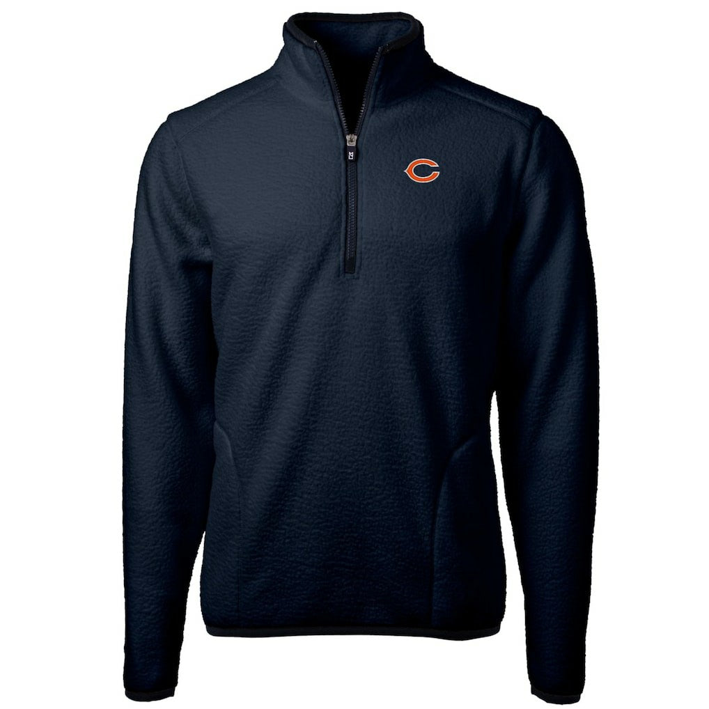 Chicago Bears Cutter & Buck Big & Tall Cascade Eco Sherpa Fleece Quarter-Zip Pullover Jacket - Navy discount