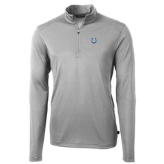 Indianapolis Colts Cutter & Buck Big & Tall Virtue Eco Pique Quarter-Zip Pullover Jacket - Gray on sale