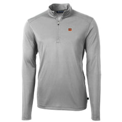 Cincinnati Bengals Cutter & Buck Big & Tall Virtue Eco Pique Quarter-Zip Pullover Jacket - Gray sale