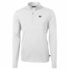 Green Bay Packers Cutter & Buck Big & Tall Virtue Eco Pique Quarter-Zip Pullover Jacket - White discount
