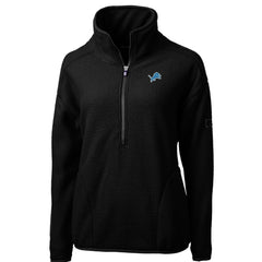 Detroit Lions Cutter & Buck Women's Cascade Eco Sherpa Fleece Half-Zip Pullover Jacket - Black sale