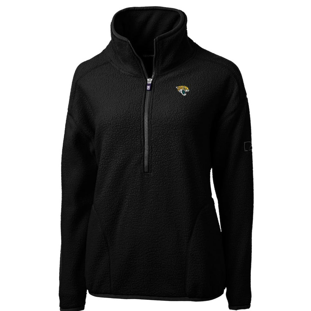 Jacksonville Jaguars Cutter & Buck Women's Cascade Eco Sherpa Fleece Half-Zip Pullover Jacket - Black cheap