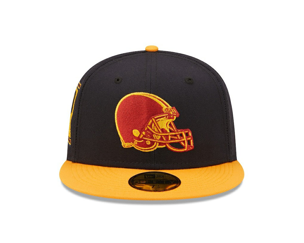 Cleveland Browns New Era 60th Anniversary 59FIFTY Fitted Hat - Navy/Gold cheap