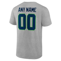 Seattle Seahawks Team Authentic Custom T-Shirt - Heathered Gray for sale
