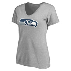 Seattle Seahawks Women's Team Authentic Custom V-Neck T-Shirt - Gray cheap