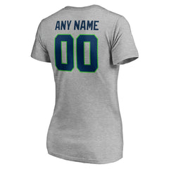 Seattle Seahawks Women's Team Authentic Custom V-Neck T-Shirt - Gray cheap