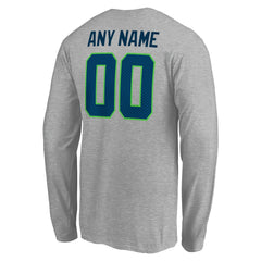 Seattle Seahawks Team Authentic Custom Long Sleeve T-Shirt - Gray sale
