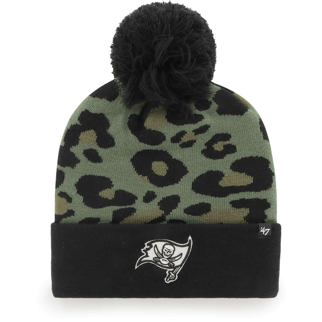 Tampa Bay Buccaneers '47 Women's Bagheera Cuffed Knit Hat with Pom - Green/Black discount