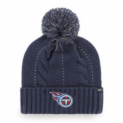 Tennessee Titans '47 Women's Bauble Cuffed Knit Hat with Pom - Navy online