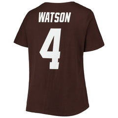 Deshaun Watson Cleveland Browns Women's Plus Size Player Name & Number V-Neck T-Shirt - Brown online