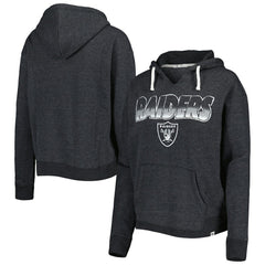 Las Vegas Raiders '47 Women's Color Rise Kennedy Notch Neck Pullover Hoodie - Black for sale