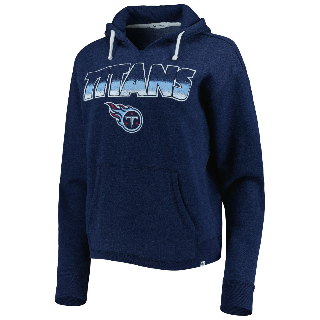 Tennessee Titans '47 Women's Color Rise Kennedy Notch Neck Pullover Hoodie - Navy outlet