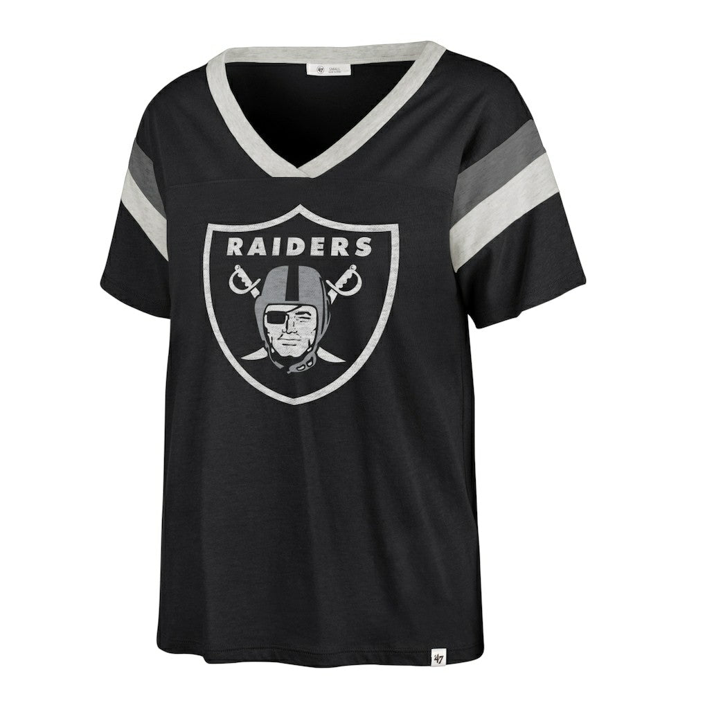 Las Vegas Raiders '47 Women's Phoenix V-Neck T-Shirt - Black sale