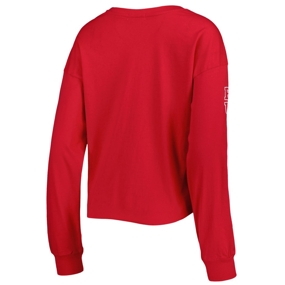 Tampa Bay Buccaneers '47 Women's Skyler Parkway Cropped Long Sleeve T-Shirt - Red cheap