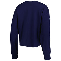 Tennessee Titans '47 Women's Skyler Parkway Cropped Long Sleeve T-Shirt - Navy sale