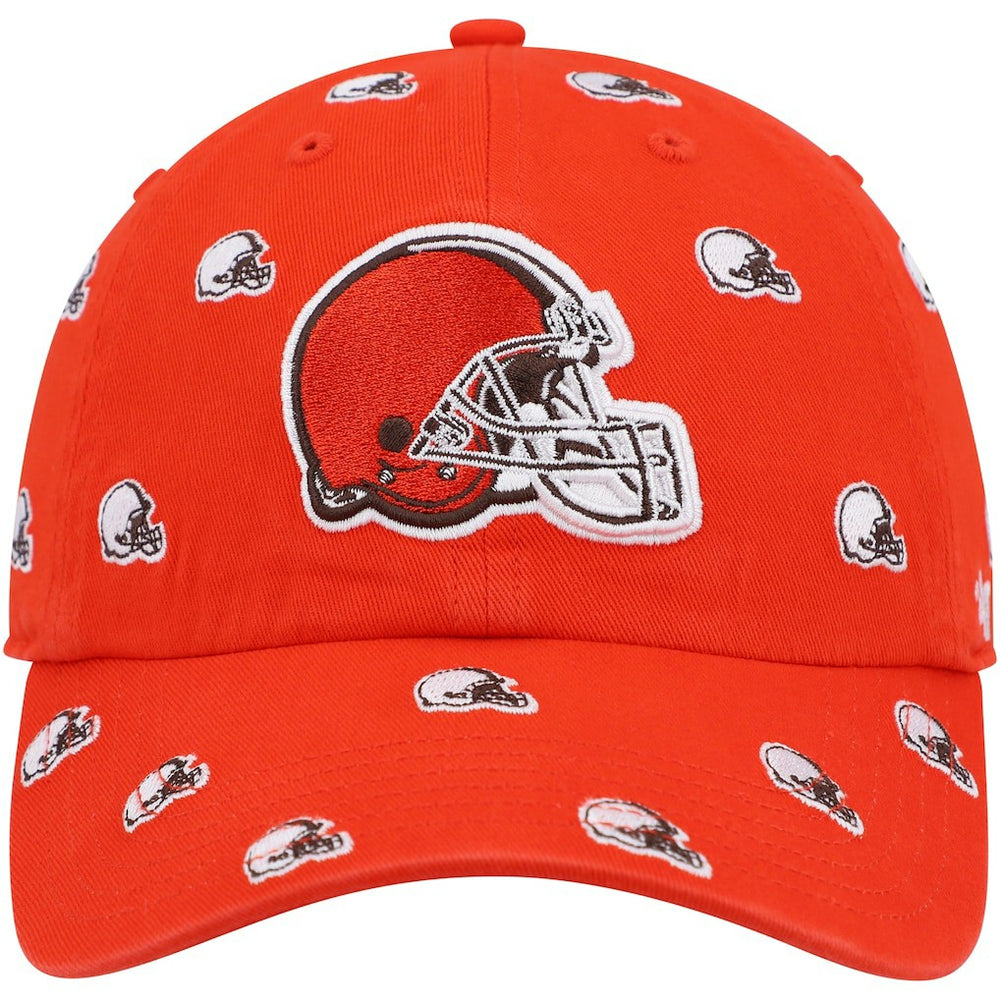 Cleveland Browns '47 Women's Confetti Clean Up Logo Adjustable Hat - Orange sale