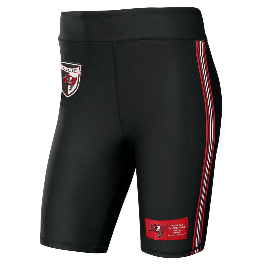 Tampa Bay Buccaneers WEAR by Erin Andrews Women's Biker Shorts - Black outlet