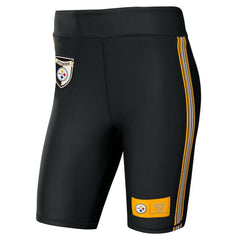 Pittsburgh Steelers WEAR by Erin Andrews Women's Biker Shorts - Black for sale