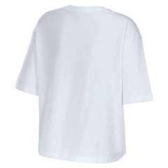 New Orleans Saints WEAR by Erin Andrews Women's Boxy Floral Cropped T-Shirt - White outlet