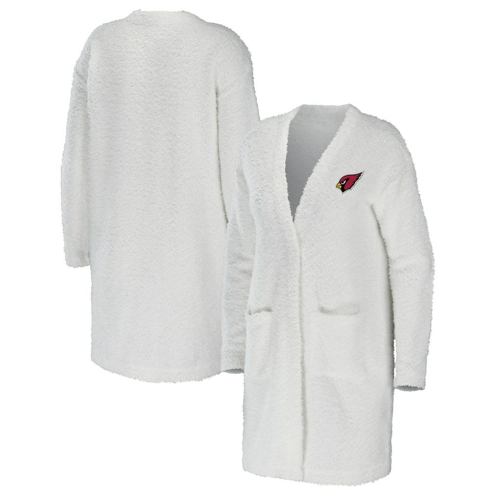 Arizona Cardinals WEAR by Erin Andrews Women's Cozy Lounge Cardigan Sweater - Cream discount