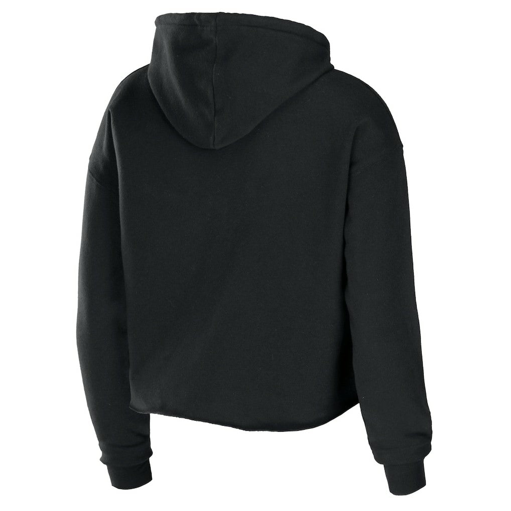 Miami Dolphins WEAR by Erin Andrews Women's Cropped Sponge Fleece Pullover Hoodie - Black online