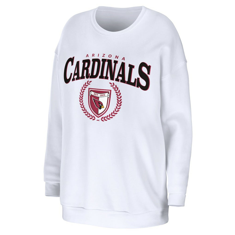 Arizona Cardinals WEAR by Erin Andrews Women's Oversized Pullover Sweatshirt - White online