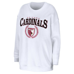 Arizona Cardinals WEAR by Erin Andrews Women's Oversized Pullover Sweatshirt - White online