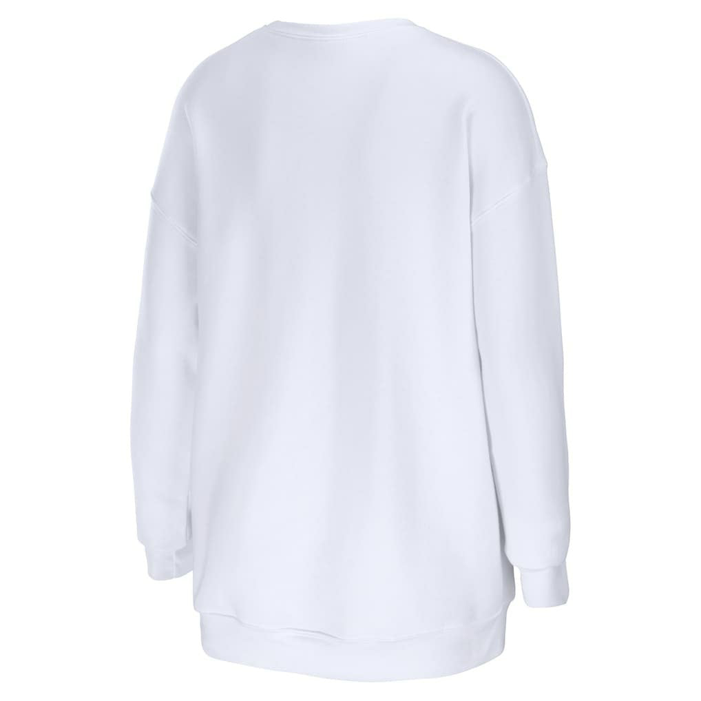 New Orleans Saints WEAR by Erin Andrews Women's Oversized Pullover Sweatshirt - White sale