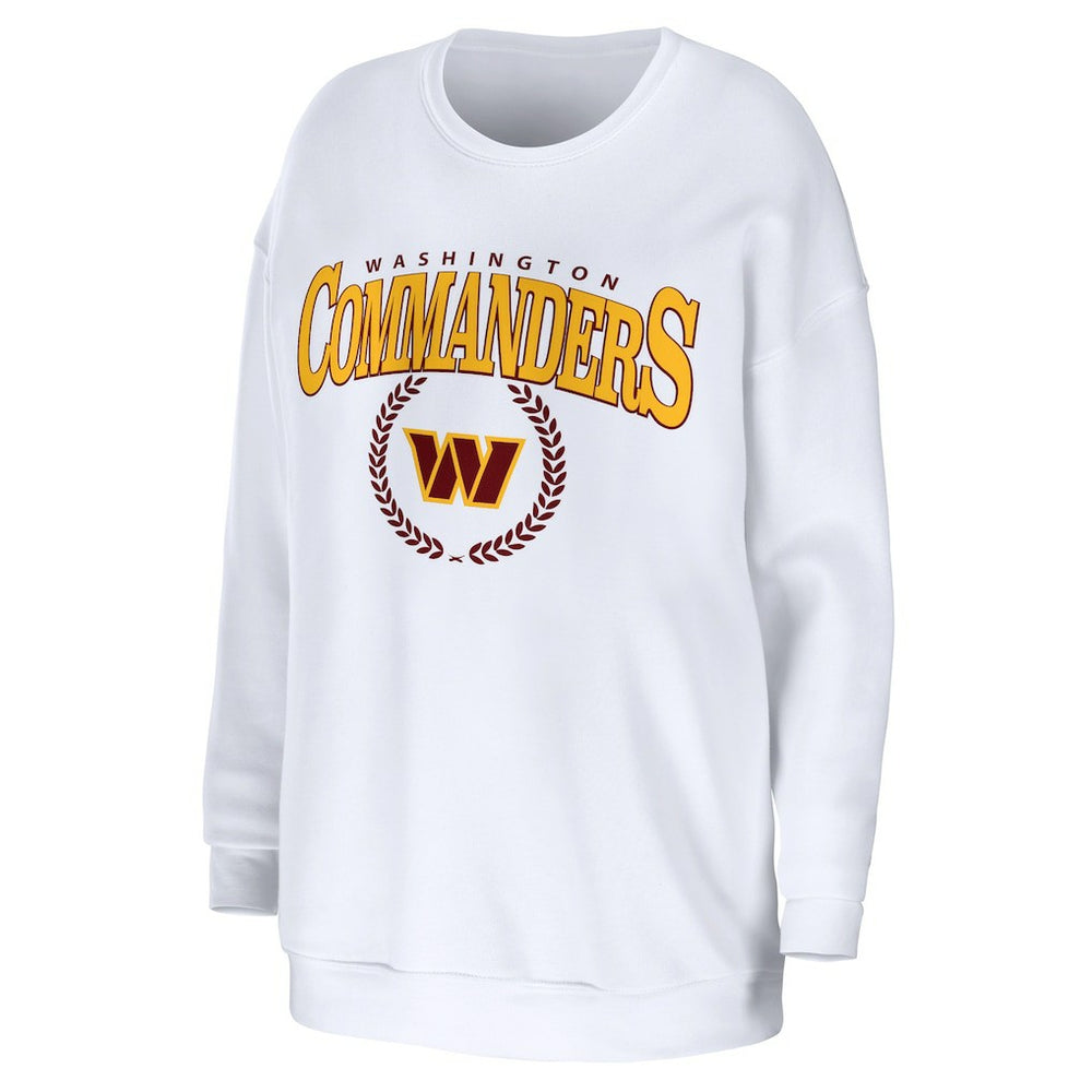 Washington Commanders WEAR by Erin Andrews Women's Oversized Pullover Sweatshirt - White cheap
