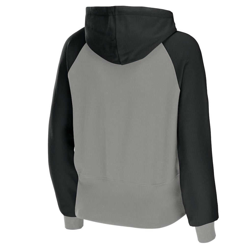 Las Vegas Raiders WEAR by Erin Andrews Women's Colorblock Lightweight Full-Zip Hoodie - Silver discount