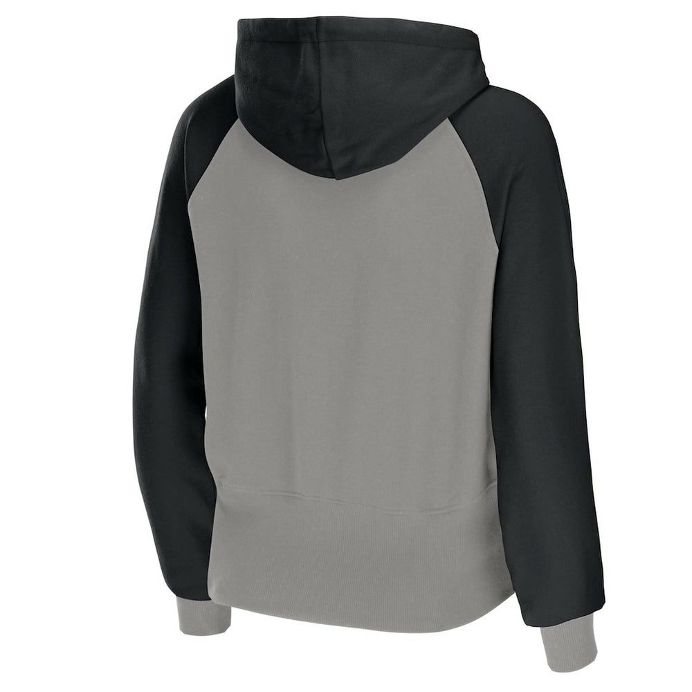 Las Vegas Raiders WEAR by Erin Andrews Women's Colorblock Lightweight Full-Zip Hoodie - Silver discount