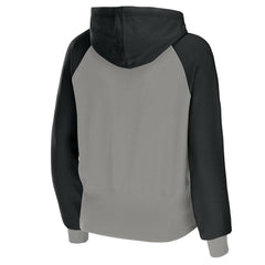 Las Vegas Raiders WEAR by Erin Andrews Women's Colorblock Lightweight Full-Zip Hoodie - Silver discount