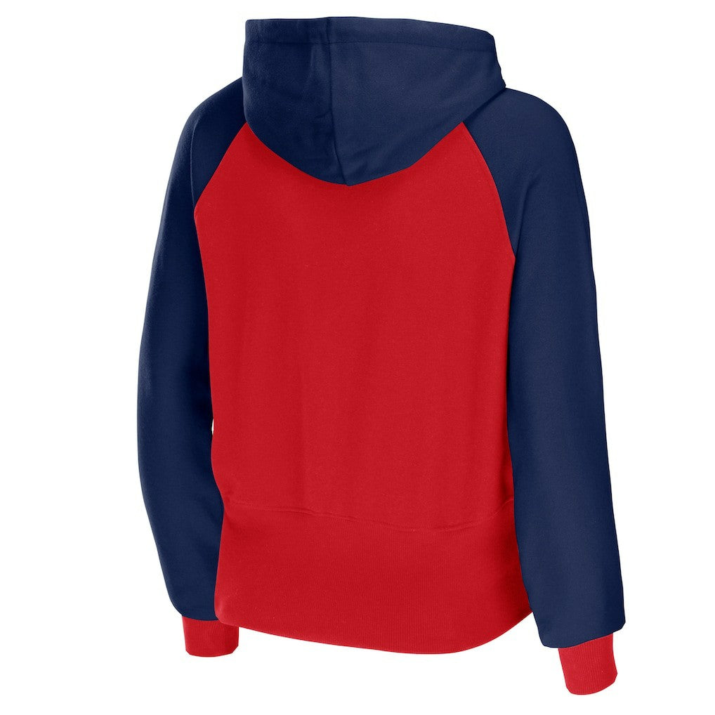 New England Patriots WEAR by Erin Andrews Women's Colorblock Lightweight Full-Zip Hoodie - Red cheap