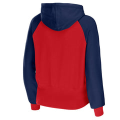 New England Patriots WEAR by Erin Andrews Women's Colorblock Lightweight Full-Zip Hoodie - Red cheap
