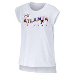 Atlanta Falcons WEAR by Erin Andrews Women's Greetings From Muscle T-Shirt - White online