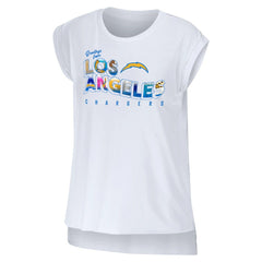 Los Angeles Chargers WEAR by Erin Andrews Women's Greetings From Muscle T-Shirt - White online