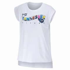 Tennessee Titans WEAR by Erin Andrews Women's Greetings From Muscle T-Shirt - White cheap