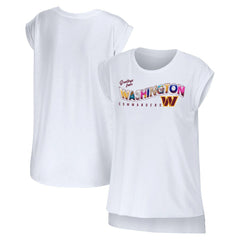 Washington Commanders WEAR by Erin Andrews Women's Greetings From Muscle T-Shirt - White discount