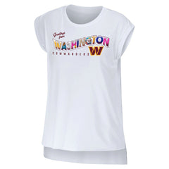Washington Commanders WEAR by Erin Andrews Women's Greetings From Muscle T-Shirt - White discount