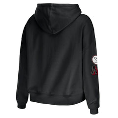 Arizona Cardinals WEAR by Erin Andrews Women's Modest Cropped Pullover Hoodie - Black cheap
