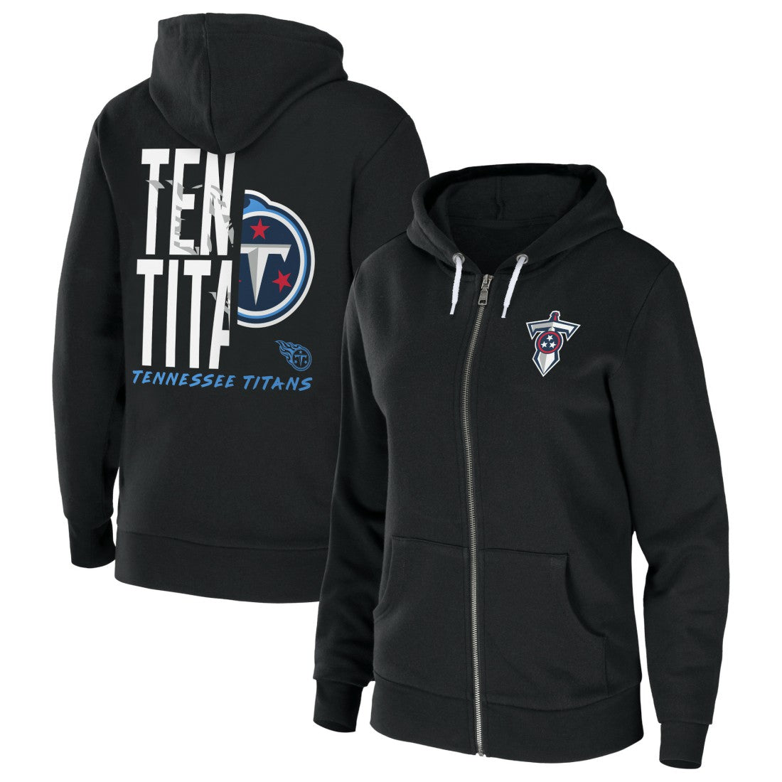 Tennessee Titans WEAR by Erin Andrews Women's Sponge Fleece Full-Zip Hoodie - Black sale