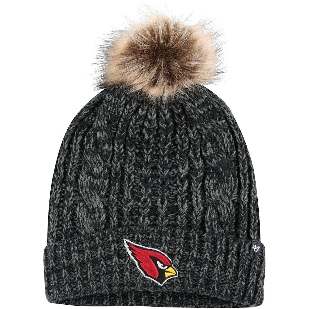 Arizona Cardinals '47 Women's Meeko Cuffed Knit Hat with Pom - Black sale
