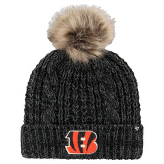 Cincinnati Bengals '47 Women's Meeko Cuffed Knit Hat with Pom - Black outlet