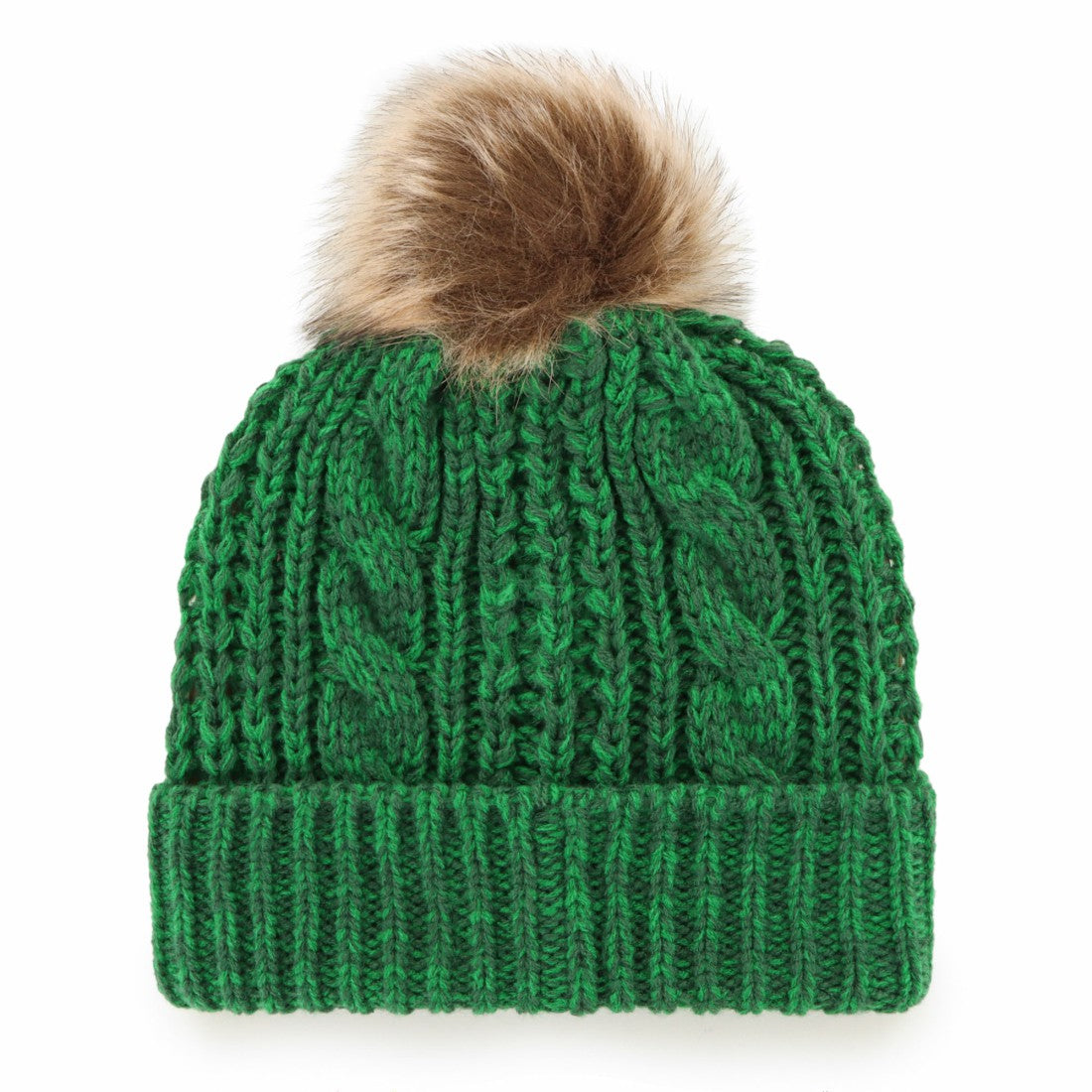 Green Bay Packers '47 Women's Meeko Cuffed Knit Hat with Pom - Green for sale